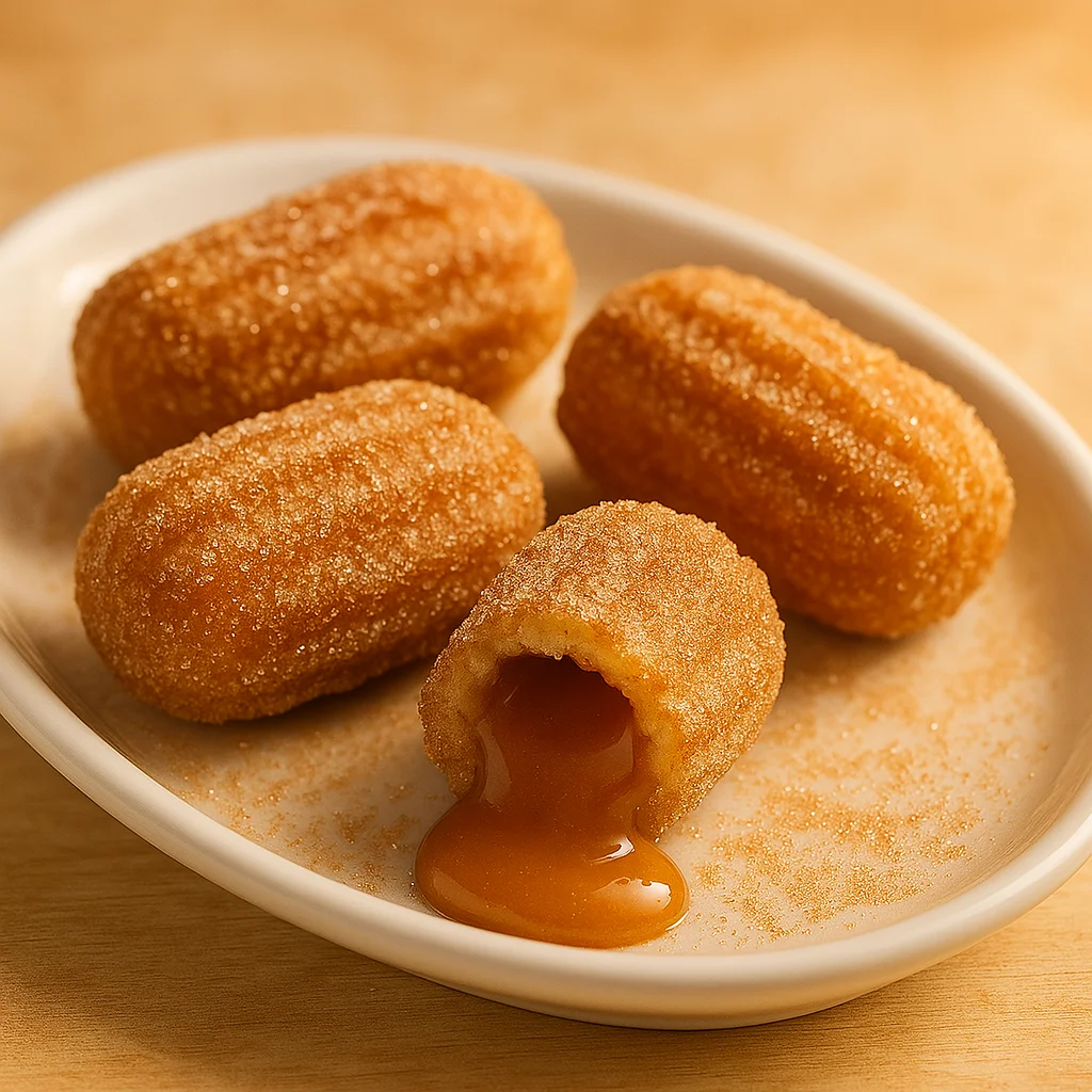 Mini churro de doce de leite