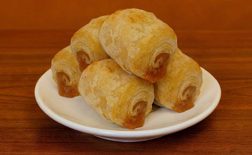 Mini folhado de doce de leite